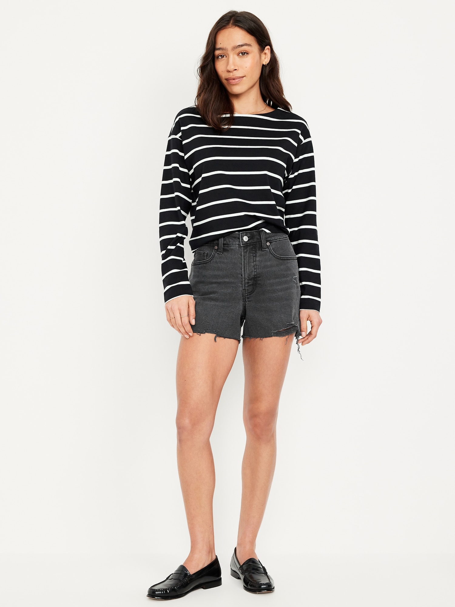 High-Waisted OG Jean Cut-Off Shorts -- 3-inch inseam