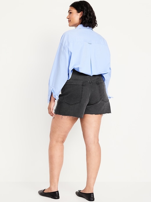 Image number 8 showing, High-Waisted OG Jean Cut-Off Shorts -- 3-inch inseam