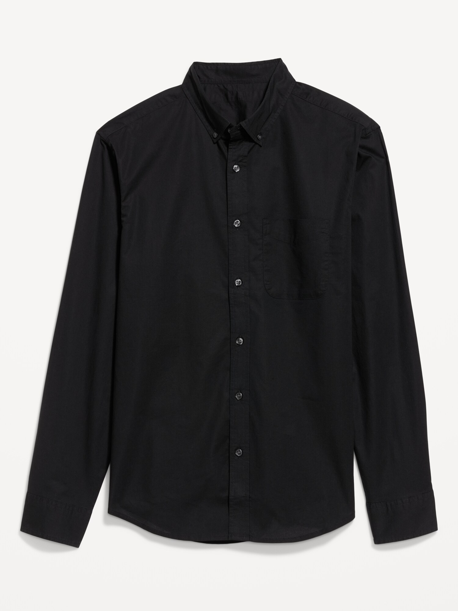Мужская рубашка Old Navy Slim Fit Everyday, цвет: Чёрный — фото 4