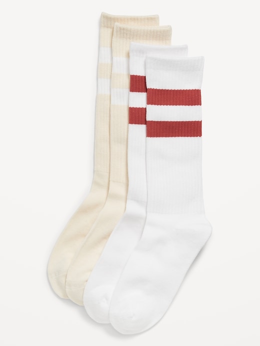 View large product image 1 of 1. 2-Pack Striped Crew Socks