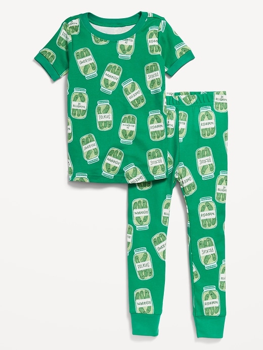 View large product image 1 of 2. Unisex Printed Snug-Fit Pajama Set for Toddler &amp; Baby