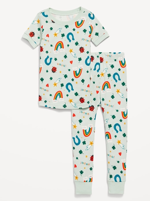 View large product image 1 of 1. Unisex Printed Snug-Fit Pajama Set for Toddler &amp; Baby