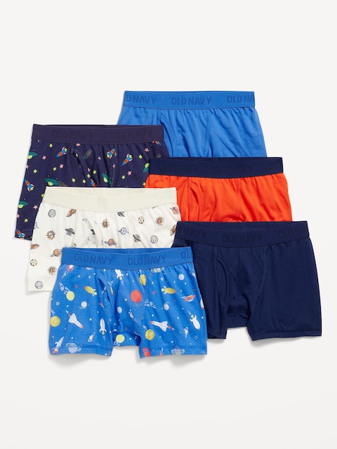 Boxer-Briefs Underwear 6-Pack for Boys - Outer Space