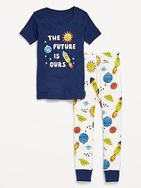 Image number 1 showing, Snug-Fit Graphic Pajama Set for Toddler & Baby