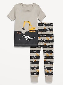 Image number 1 showing, Snug-Fit Graphic Pajama Set for Toddler & Baby
