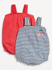 Image number 1 showing, Sleeveless One-Piece Romper 2-Pack for Baby