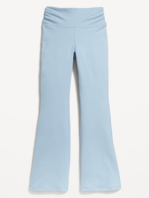 Image number 4 showing, High-Waisted PowerChill Side-Ruched Flared Leggings for Girls