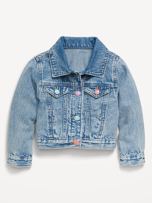 View large product image 2 of 2. Cropped Trucker Jean Jacket for Toddler Girls