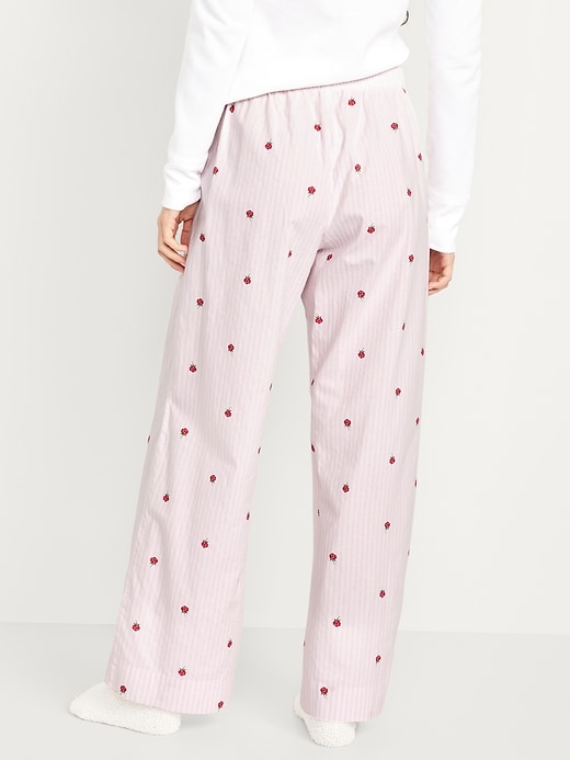 Image number 2 showing, High-Waisted Poplin Pajama Pant