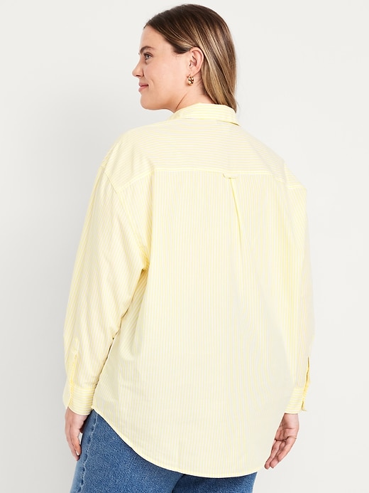 Image number 7 showing, Oversized Button-Down Boyfriend Shirt