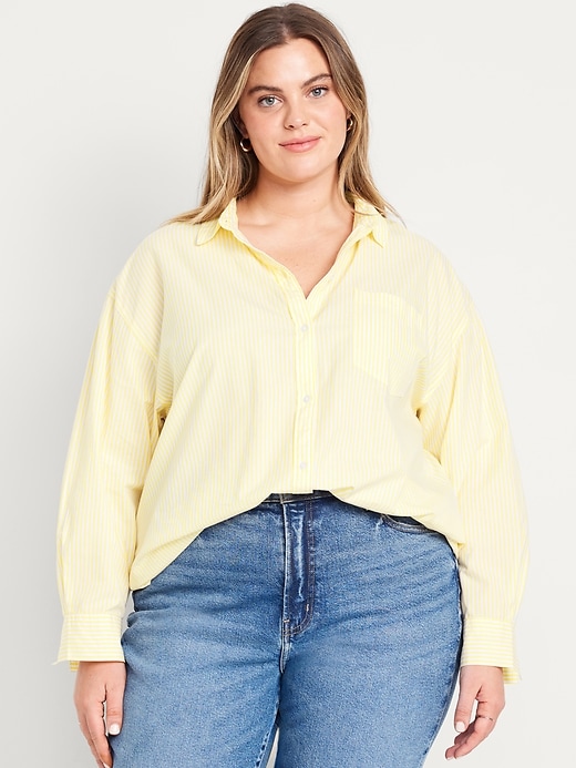 Image number 6 showing, Oversized Button-Down Boyfriend Shirt