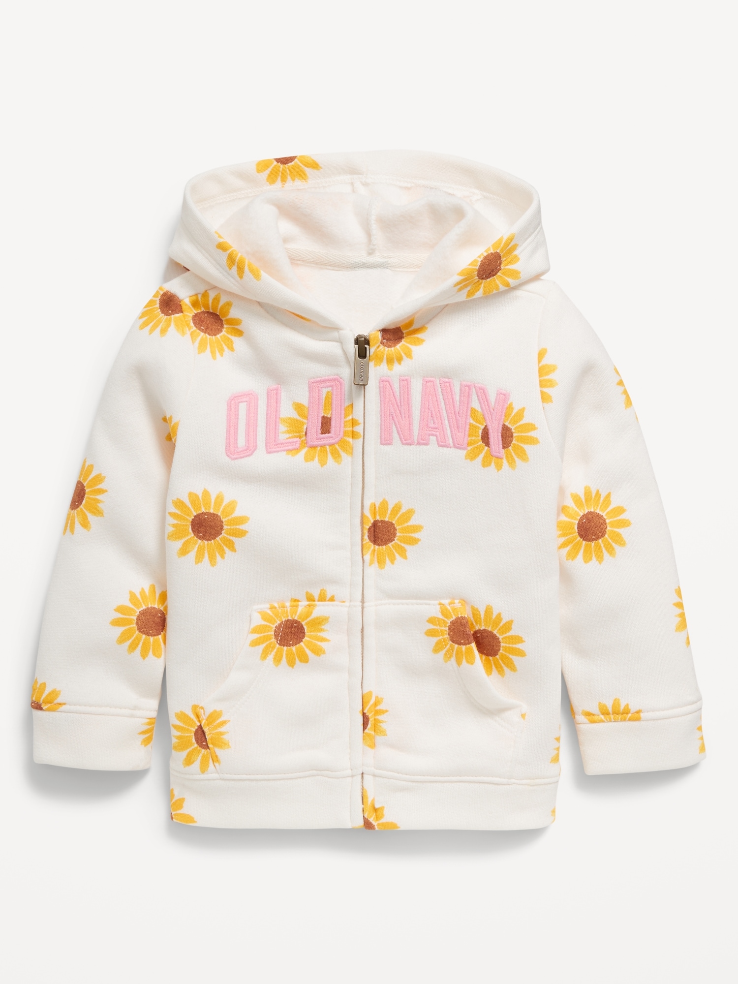 Printed Logo-Graphic Zip Hoodie for Baby