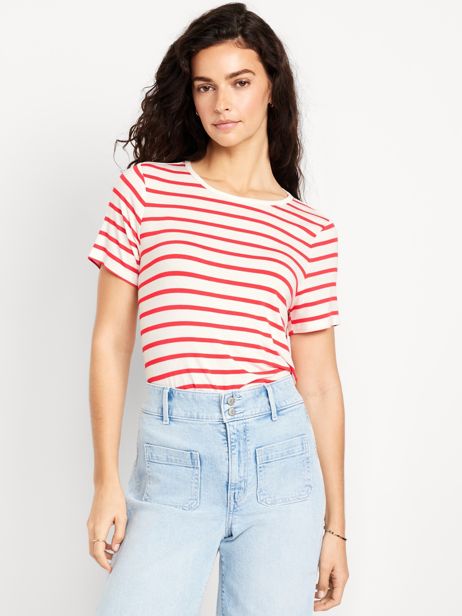 Old navy luxe crew neck tee best sale