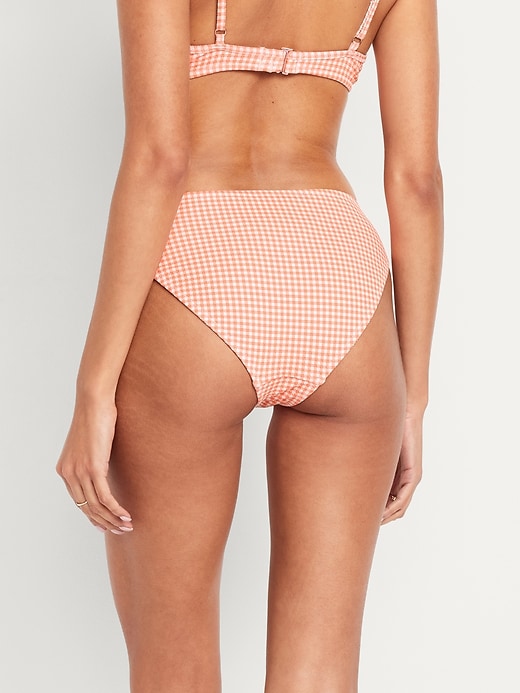 Image number 8 showing, Mid-Rise Textured Bikini Swim Bottoms