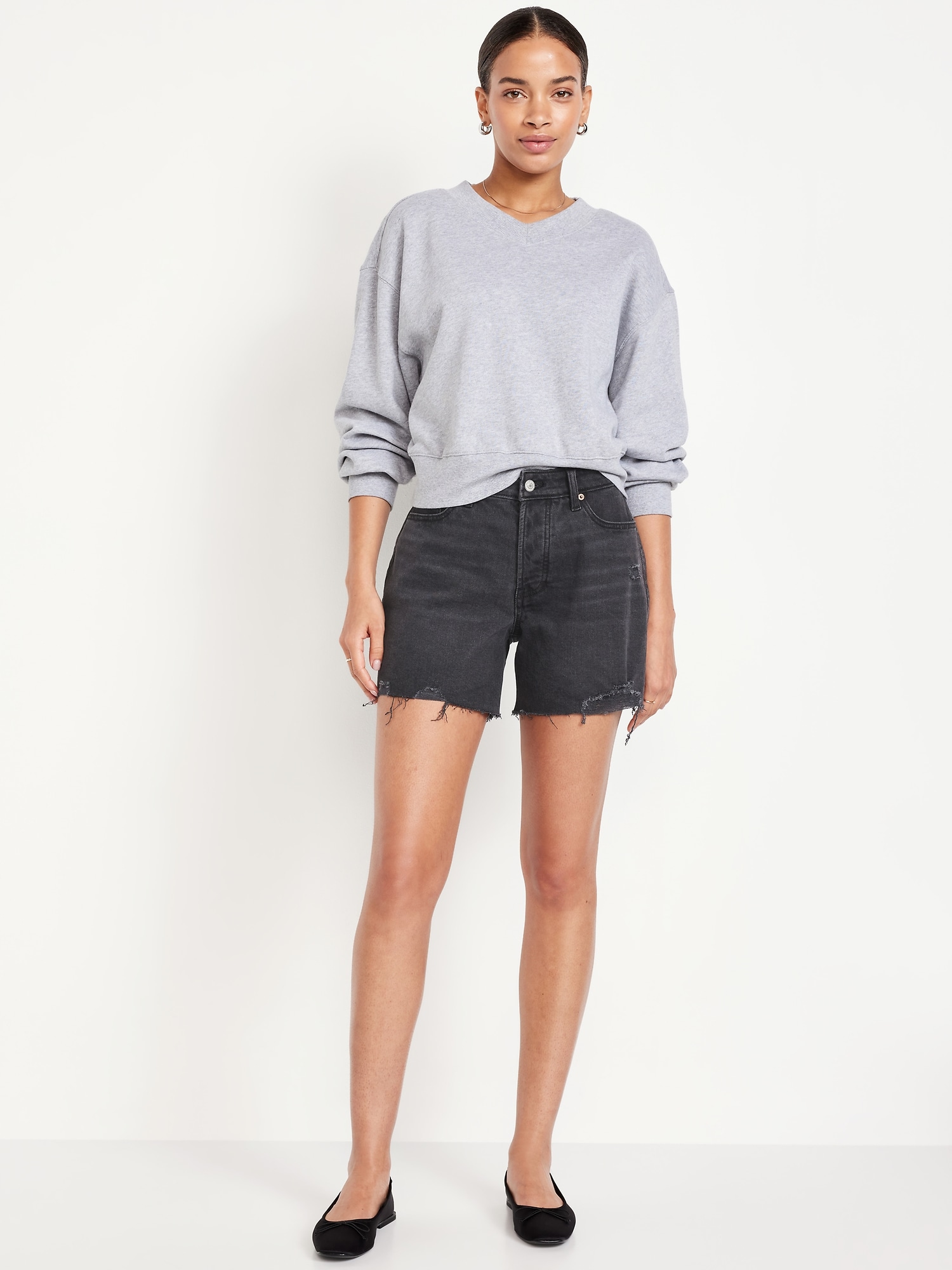 High-Waisted OG Jean Cut-Off Shorts -- 7-inch inseam