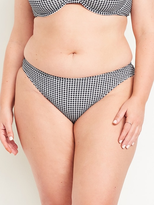 Image number 7 showing, Mid-Rise Textured Bikini Swim Bottoms