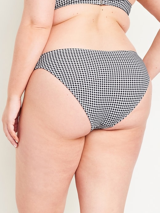 Image number 8 showing, Mid-Rise Textured Bikini Swim Bottoms