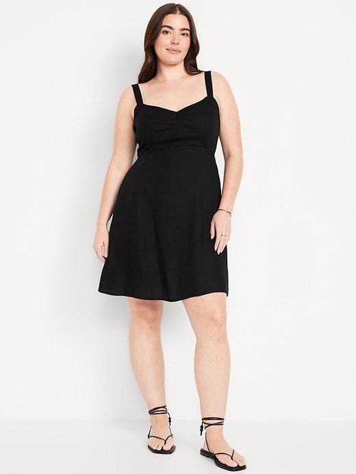 Image number 4 showing, Fit &amp; Flare Crepe Mini Dress