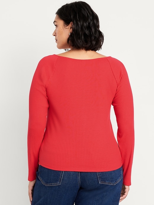 Image number 6 showing, Cinched Rib-Knit Top