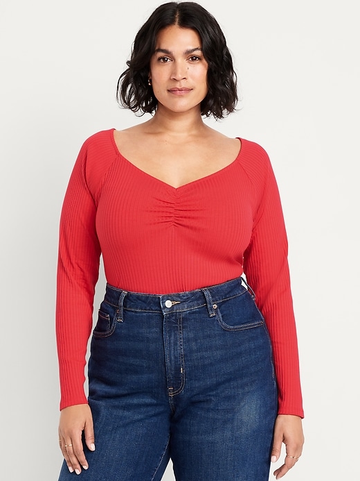 Image number 5 showing, Cinched Rib-Knit Top