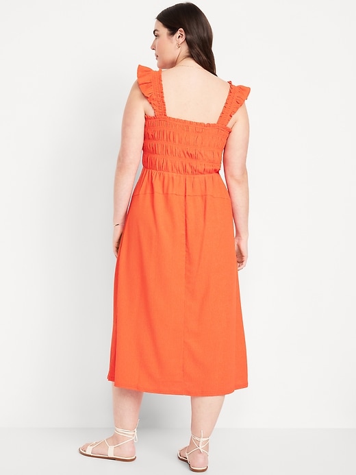 Image number 4 showing, Fit &amp; Flare Smocked Midi Dress