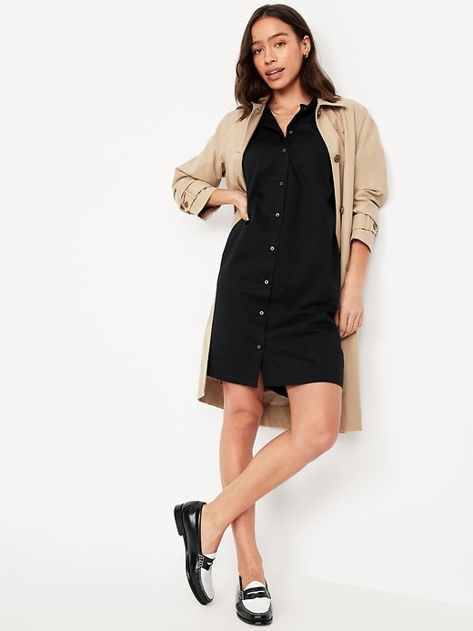 Image number 3 showing, Button-Down Mini Shirt Dress