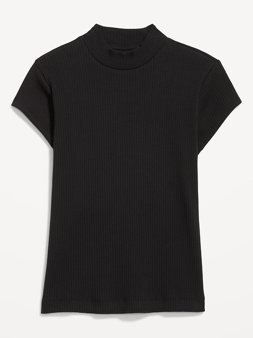 Image number 8 showing, Ribbed Mock-Neck Top