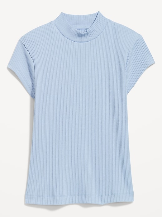 Image number 3 showing, Ribbed Mock-Neck Top