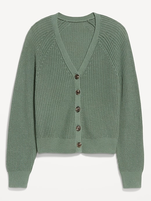 Image number 8 showing, V-Neck Shaker-Stitch Cardigan Sweater