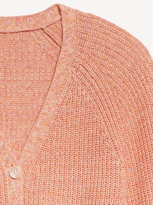 Image number 5 showing, V-Neck Shaker-Stitch Cardigan Sweater