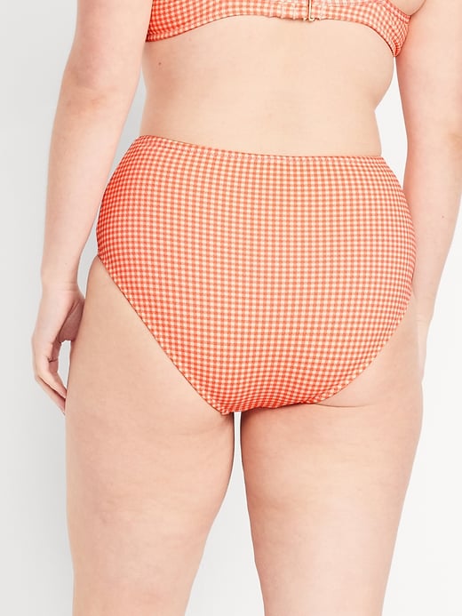 Image number 6 showing, High-Waisted Textured Bikini Swim Bottoms