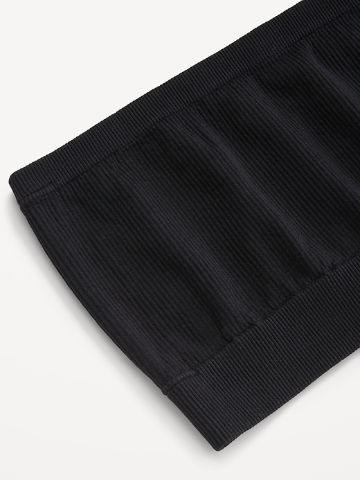 Image number 3 showing, Seamless Ribbed Longline Bandeau Bra