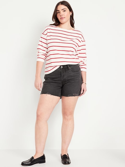 Image number 5 showing, High-Waisted OG Jean Cut-Off Shorts -- 7-inch inseam