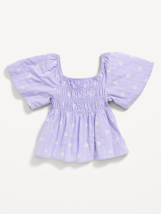 Image number 3 showing, Flutter-Sleeve Smocked Top for Girls