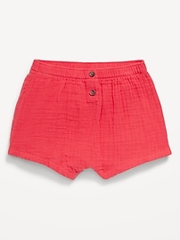 Image number 2 showing, Double-Weave Button-Front Shorts for Baby