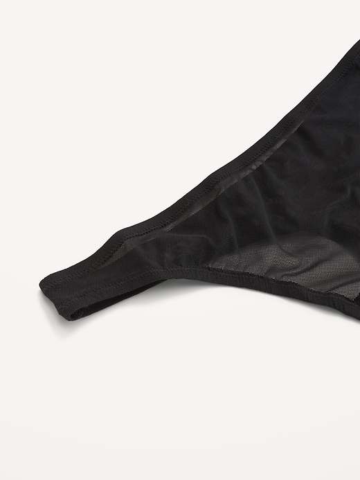 Image number 3 showing, Low-Rise Mesh Thong Underwear