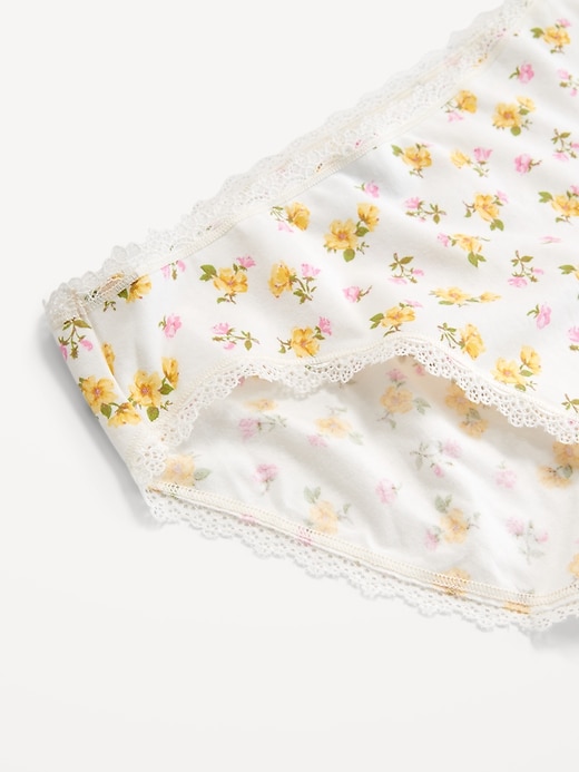 Image number 3 showing, High-Waisted Lace-Trim Bikini Underwear