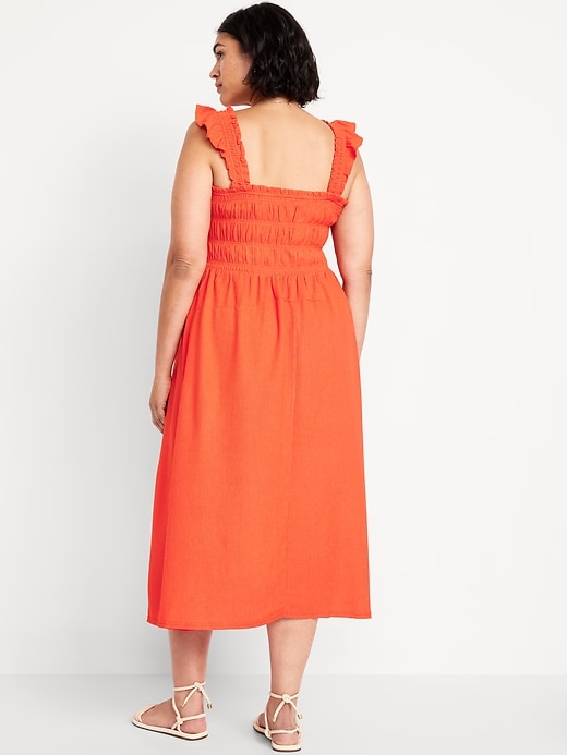 Image number 6 showing, Fit &amp; Flare Smocked Midi Dress