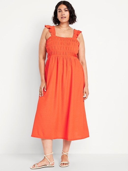 Image number 5 showing, Fit &amp; Flare Smocked Midi Dress