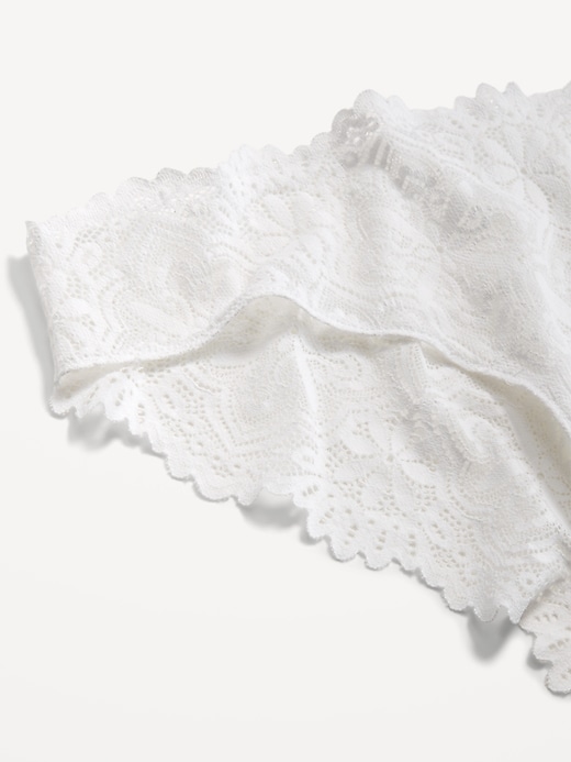 Image number 4 showing, Mid-Rise Lace Bikini Underwear