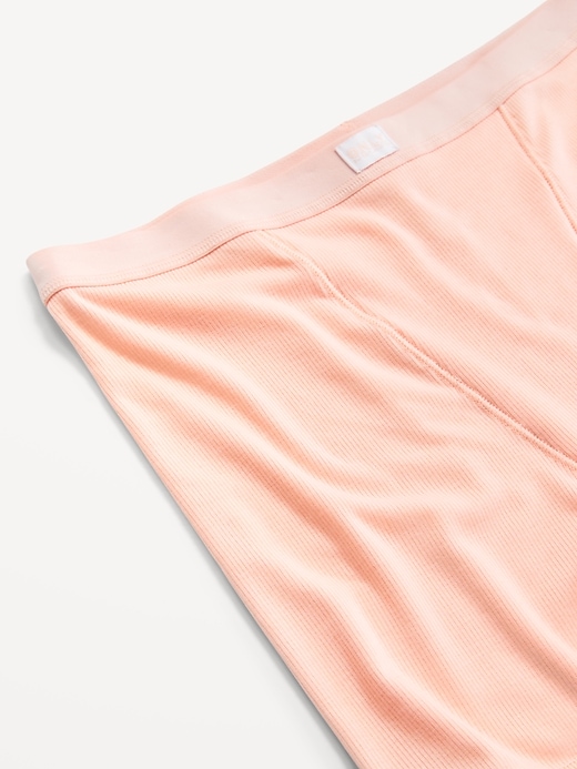 Image number 3 showing, High-Waisted Ribbed Boyshort Briefs -- 3-inch inseam