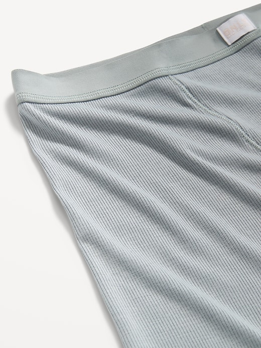 Image number 4 showing, High-Waisted Ribbed Boyshort Briefs -- 3-inch inseam