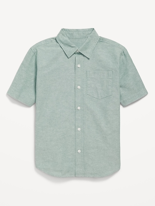 View large product image 2 of 3. Short-Sleeve Oxford Shirt for Boys