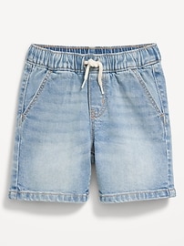 Image number 1 showing, Pull-On Jean Shorts for Toddler Boys