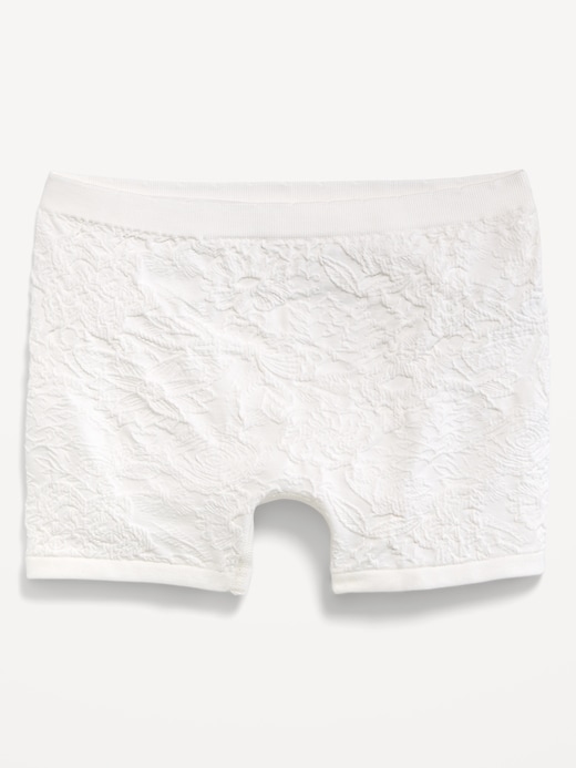 Image number 3 showing, Mid-Rise Seamless Lace Boyshort Underwear
