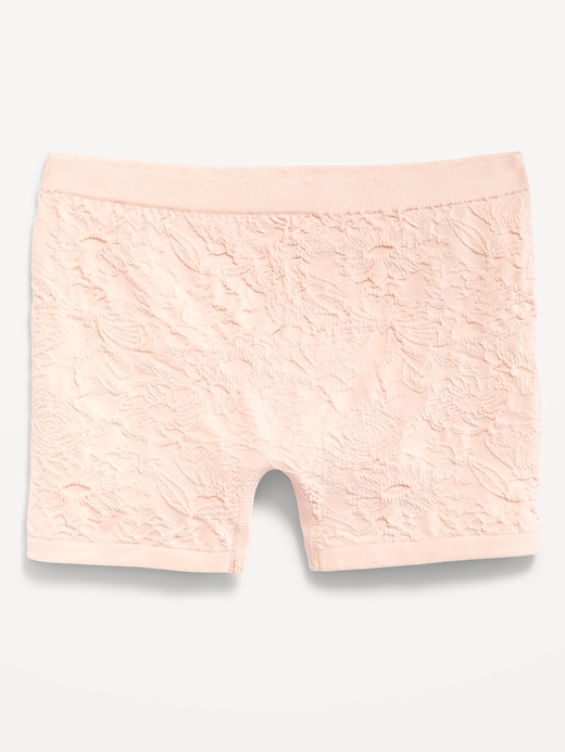 Image number 3 showing, Mid-Rise Seamless Lace Boyshort Underwear