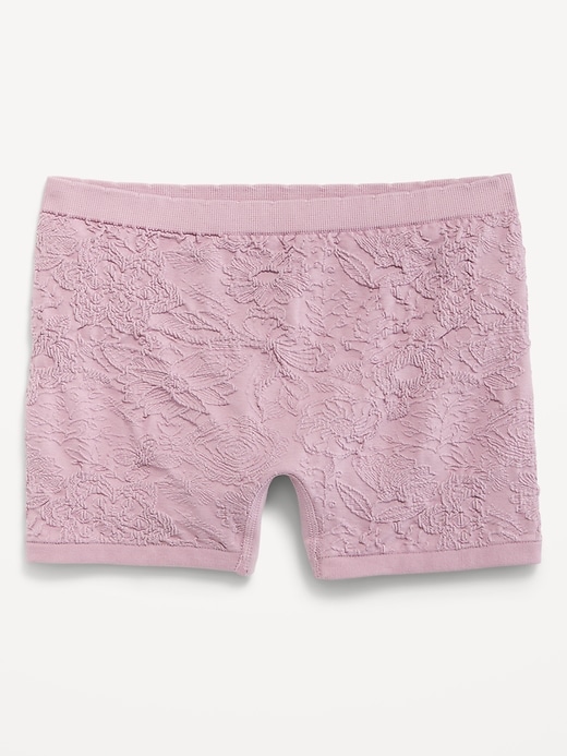 Image number 3 showing, Mid-Rise Seamless Lace Boyshort Underwear