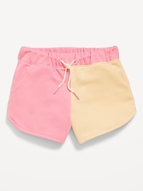 Image number 2 showing, Color-Block Graphic French-Terry Shorts for Toddler Girls