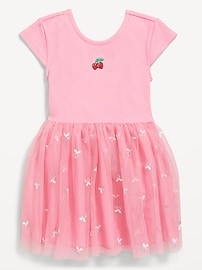 Image number 2 showing, Short-Sleeve Fit and Flare Tutu Dress for Toddler Girls