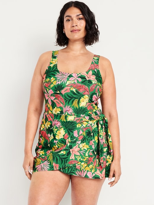 Image number 4 showing, Side-Tie Swim Dress